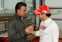 Felipe Massa, Scuderia Ferrari, with Jean Alesi