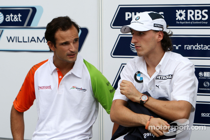 Vitantonio Liuzzi, Force India F1 Team, Robert Kubica, BMW Sauber, Grand Prix Brazylii 2009