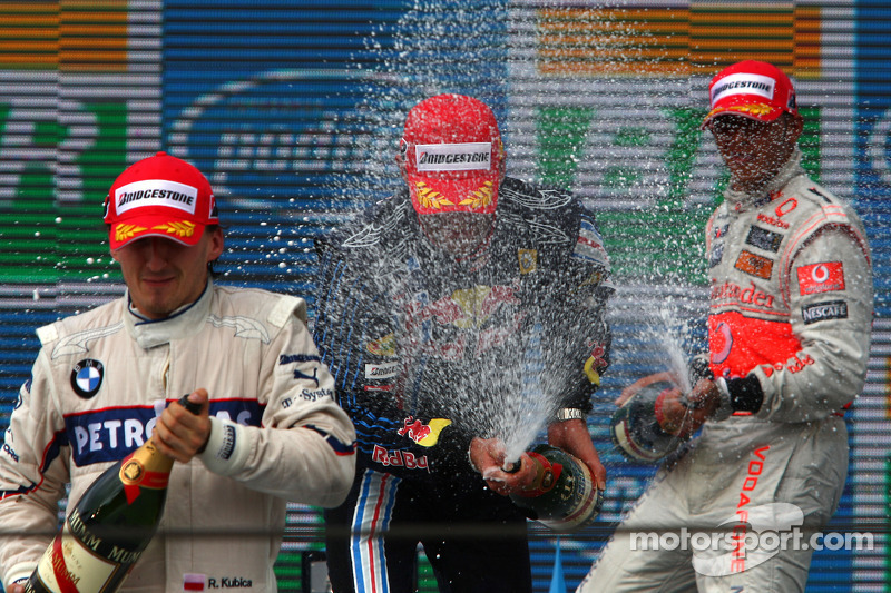 Mark Webber, Red Bull Racing, Robert Kubica, BMW Sauber, Lewis Hamilton, McLaren, Grand Prix Brazylii 2009