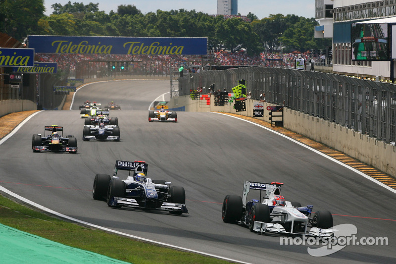 Nico Rosberg, Williams F1 Team, Robert Kubica, BMW Sauber, Grand Prix Brazylii 2009
