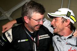 Jenson Button, Brawn GP and Ross Brawn Team Principal, Brawn GP