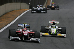 Kamui Kobayashi, Toyota F1 Team and Jenson Button, Brawn GP