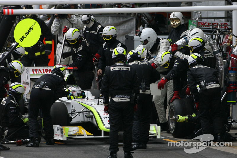 Jenson Button, Brawn GP during pitstop