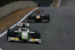 Jenson Button, Brawn GP et Sebastian Vettel, Red Bull Racing