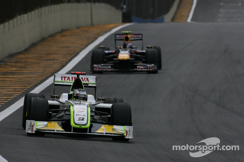 Jenson Button, Brawn GP and Sebastian Vettel, Red Bull Racing