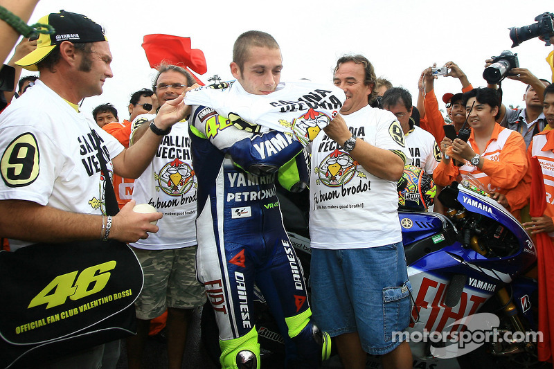 Campeón 2009 de MotoGP  Valentino Rossi, Fiat Yamaha Team celebra