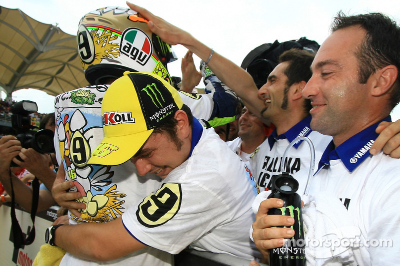 Campeón 2009 de MotoGP  Valentino Rossi, Fiat Yamaha Team celebra