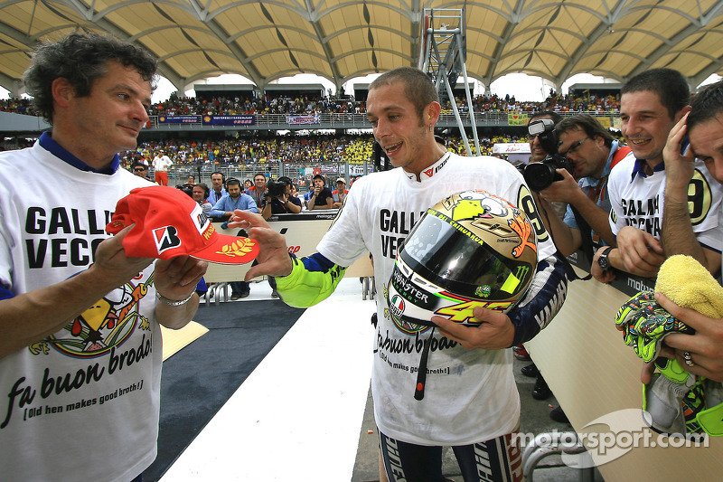 Campeón 2009 de MotoGP  Valentino Rossi, Fiat Yamaha Team celebra