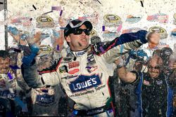 Victory lane: race winner Jimmie Johnson, Hendrick Motorsports Chevrolet celebrates
