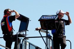 Alan Gustafson, crew chief for Mark Martin, Hendrick Motorsports Chevrolet, and Chad Knaus, crew chief for Jimmie Johnson, Hendrick Motorsports Chevrolet