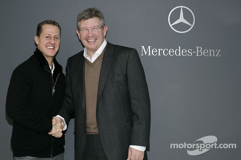 Michael Schumacher reunited with Ross Brawn