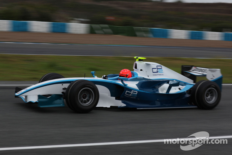 Michael Schumacher tests a GP2 car