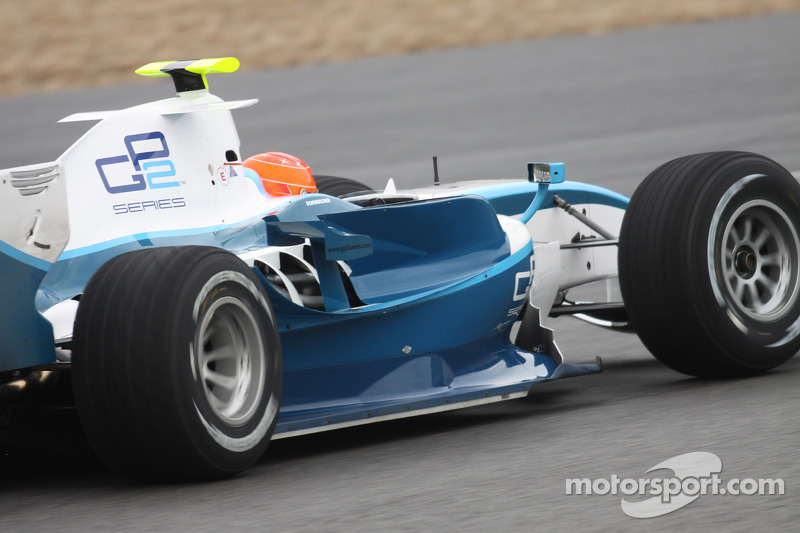 Michael Schumacher tests a GP2 car