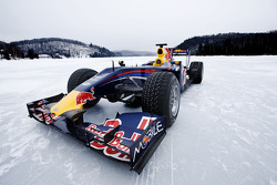 Red Bull Racing F1 car in de sneeuw Circuit Gilles-Villeneuve in Lac-à-l'Eau-Claire, Québec, Canada