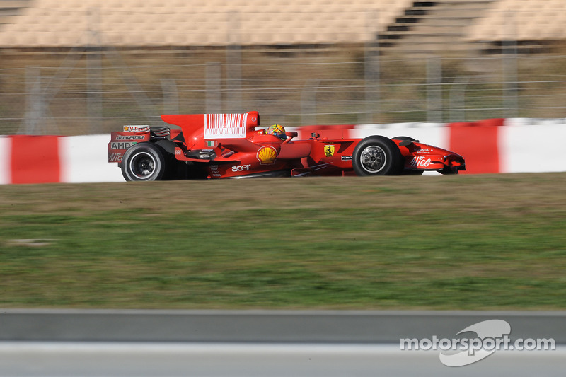 Valentino Rossi tes Ferrari F2008