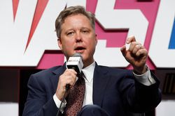 NASCAR Chairman and CEO Brian France addresses the 2010 NASCAR Sprint Media Tour audience