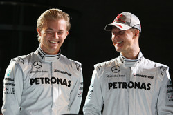 Nico Rosberg and Michael Schumacher
