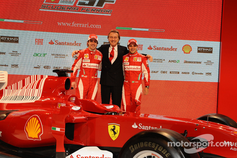 Felipe Massa, Luca di Montezemolo and Fernando Alonso