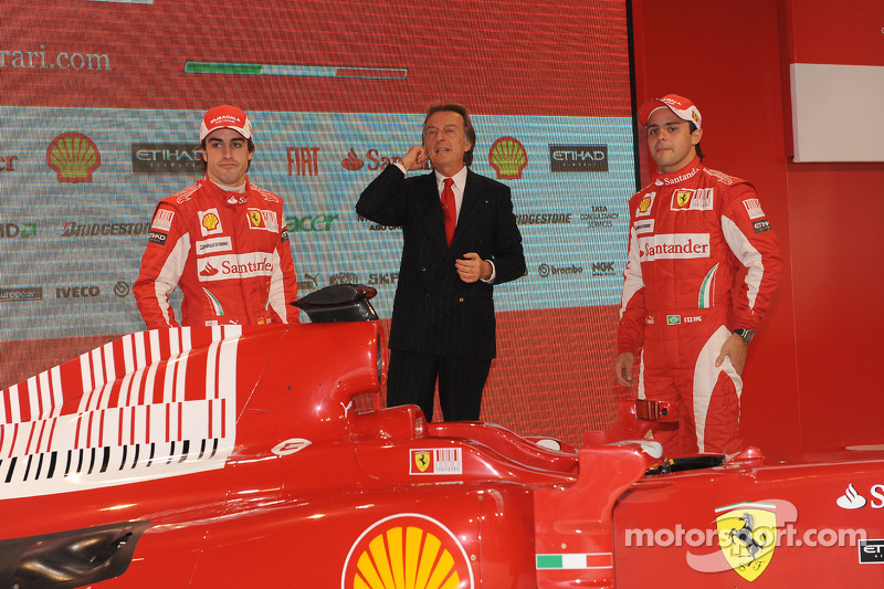 Felipe Massa, Luca di Montezemolo et Fernando Alonso