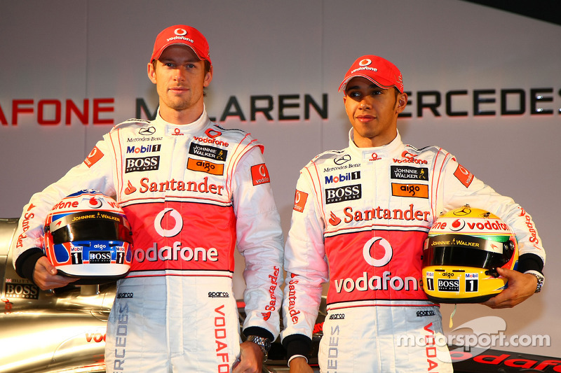 Jenson Button, McLaren Mercedes et Lewis Hamilton, McLaren Mercedes