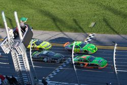 Start: Danica Patrick, Patrick Sheltra, Ricky Carmichael en Frank Kimmel