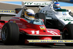Jody Scheckter, 1979 F1 Champion du Monde pilote la 1979 Ferrari 312 T4 et Keke Rosberg, 1982 F1 Champion du Monde pilote la 1982 Williams FW08