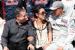 Jean Todt, President de la FIA, Michelle Yeoh, ex. James Bond girl, actrice, amie de Jean Todt, Michael Schumacher, Mercedes GP