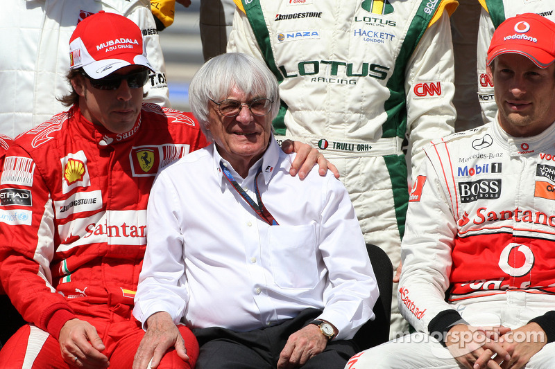 Fernando Alonso, Scuderia Ferrari, Bernie Ecclestone, Jenson Button, McLaren Mercedes