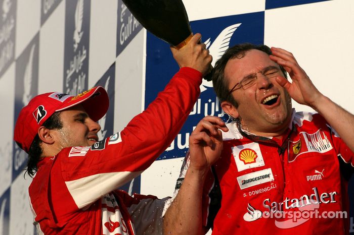 Podio: Felipe Massa, Scuderia Ferrari y Stefano Domenicali, Director de deportes de Scuderia Ferrari