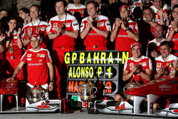 Scuderia Ferrari team celebration, Felipe Massa, Scuderia Ferrari Stefano Domenicali Ferrari General Director, Giancarlo Fisichella, Test Driver, Scuderia Ferrari, Fernando Alonso, Scuderia Ferrari