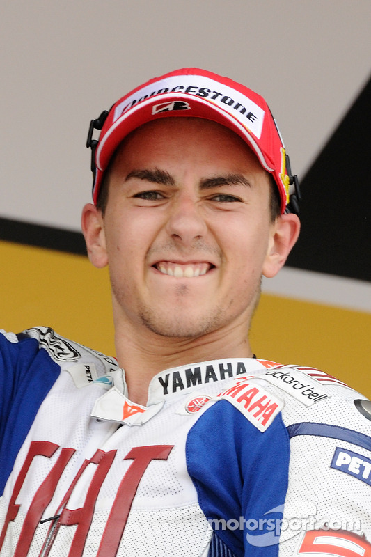 Podio: ganador de la carrera Jorge Lorenzo, Fiat Yamaha Team celebrates