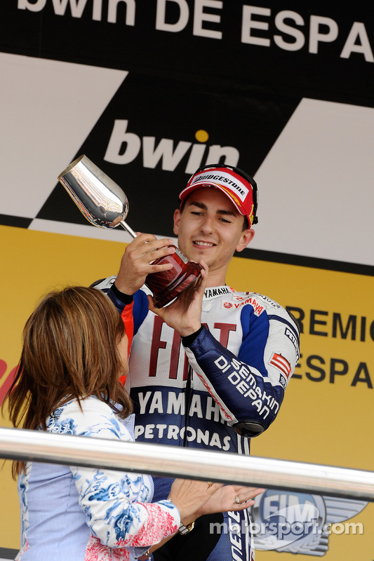 Podio: ganador de la carrera Jorge Lorenzo, Fiat Yamaha Team celebrates
