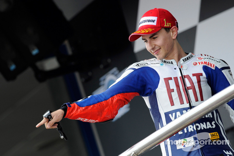 Podio: ganador de la carrera Jorge Lorenzo, Fiat Yamaha Team celebrates