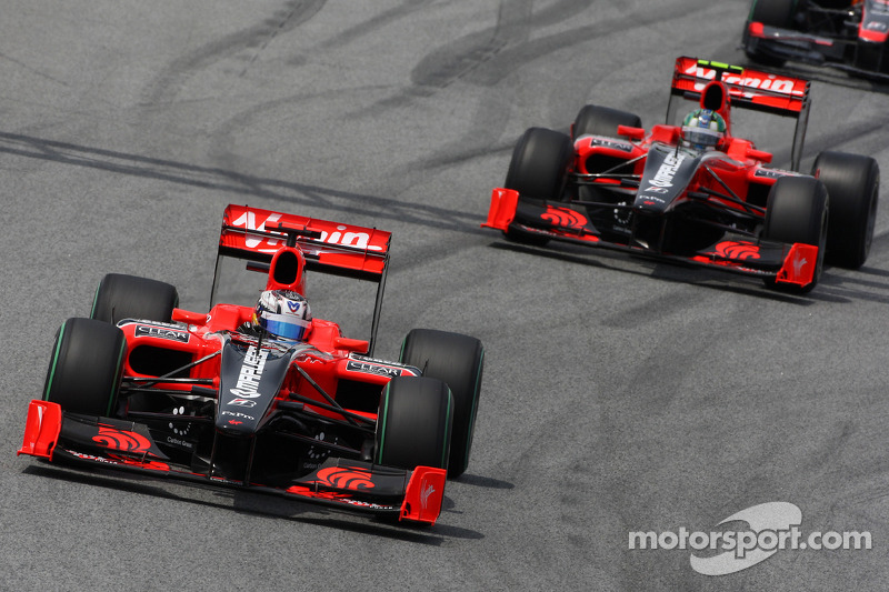 Timo Glock, Virgin Racing VR-01, Lucas di Grassi, Virgin Racing