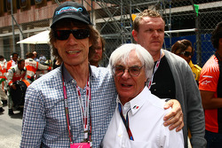Mick Jagger avec Bernie Ecclestone