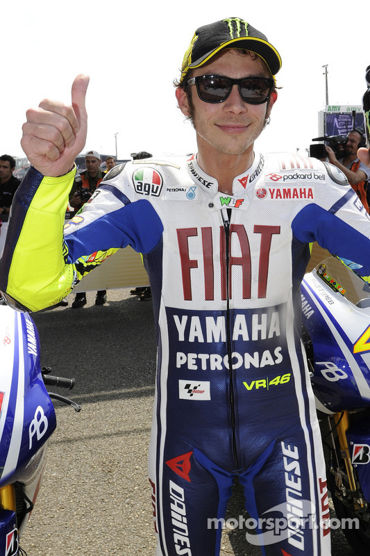 Ganador de la pole Valentino Rossi, Fiat Yamaha Team
