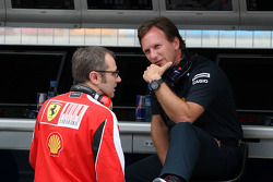 Stefano Domenicali Ferrari General Director, Christian Horner, Red Bull Racing, Sporting Director
