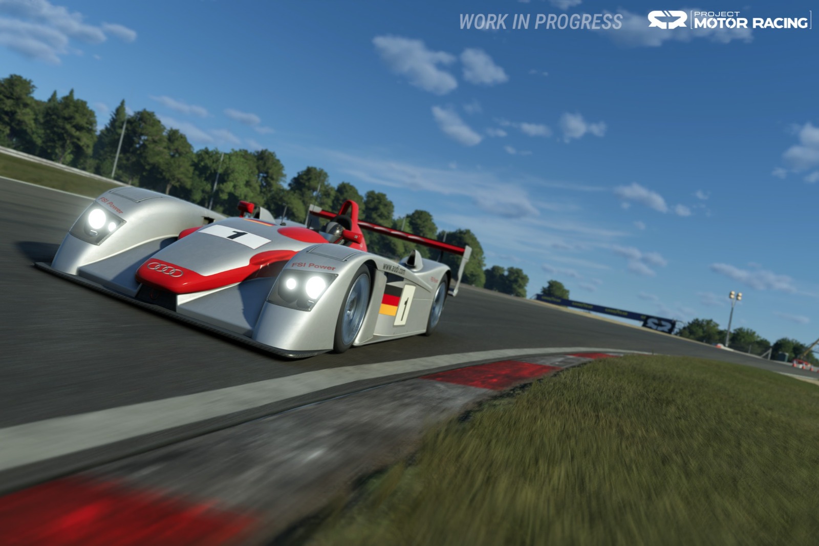 L'Audi R8 dans le futur jeu Project Motor Racing.