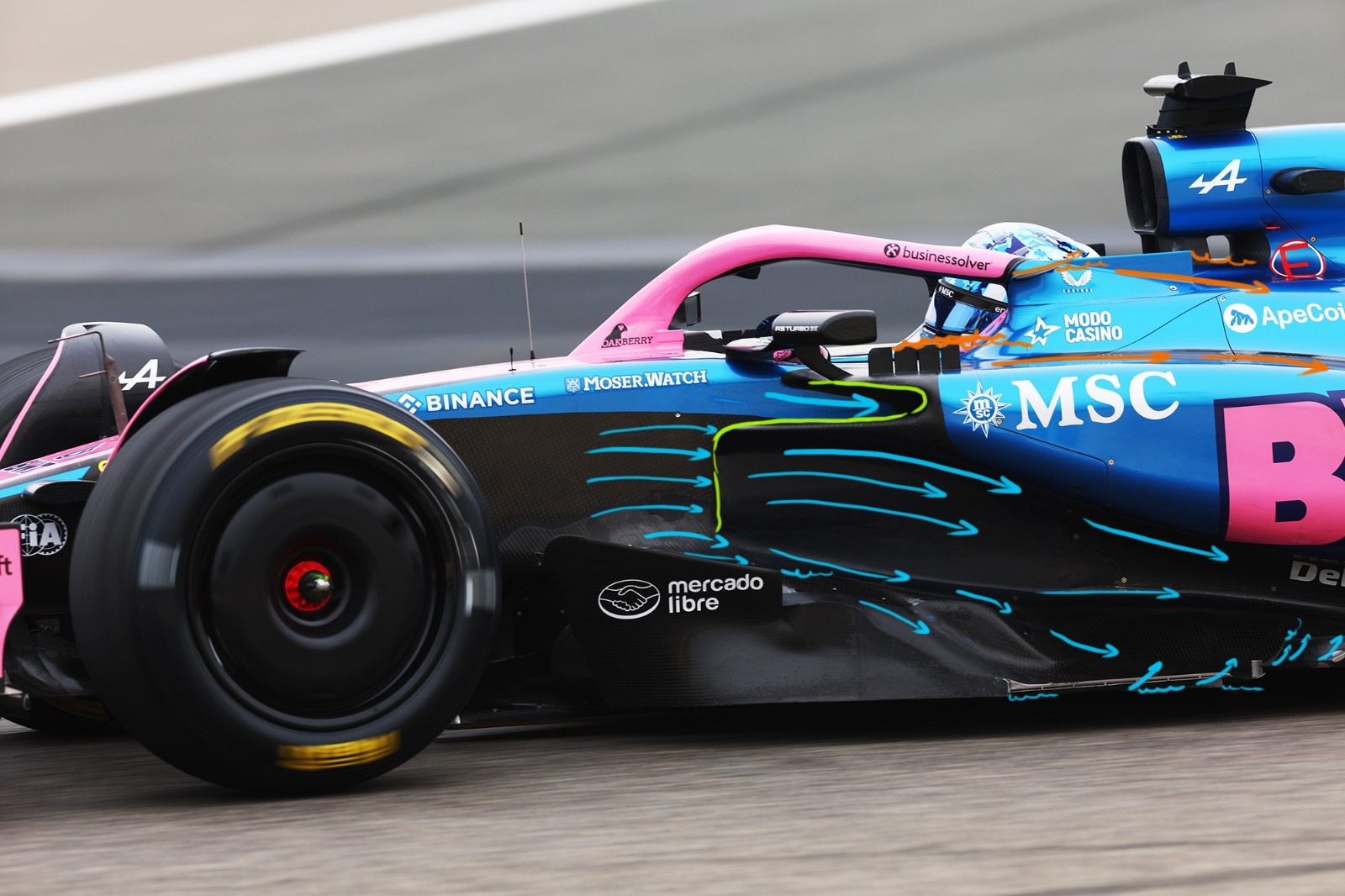 Alpine is an outlier having adopted ideas from both key sidepod concepts