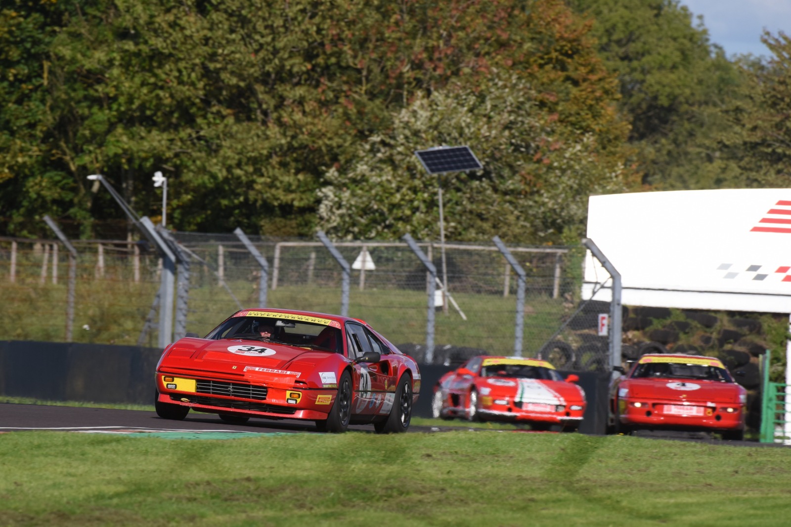 Culver, Mogridge and Marrs (at the rear) took a Ferrari win apiece