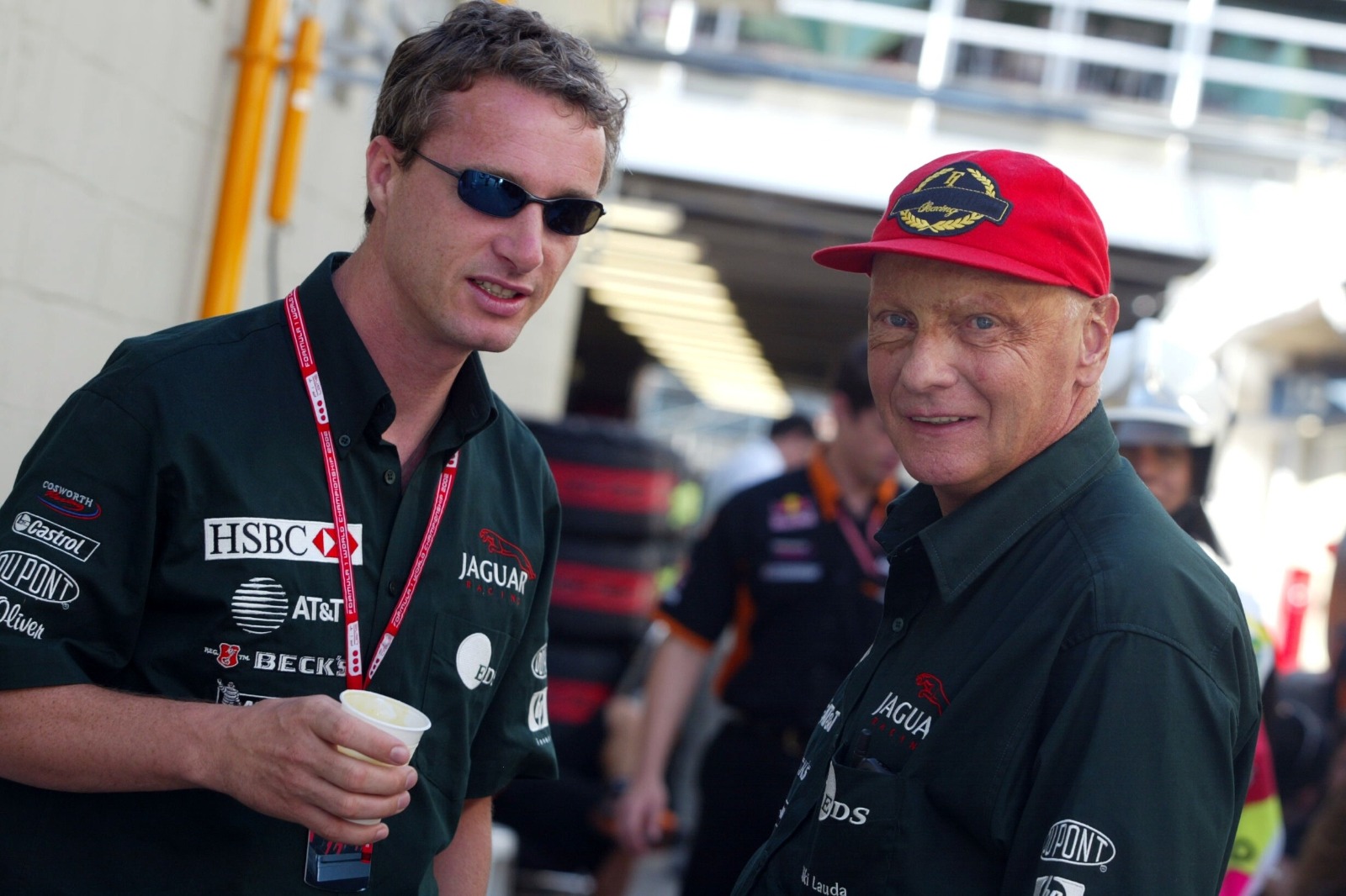 Eddie Irvine and Niki Lauda
