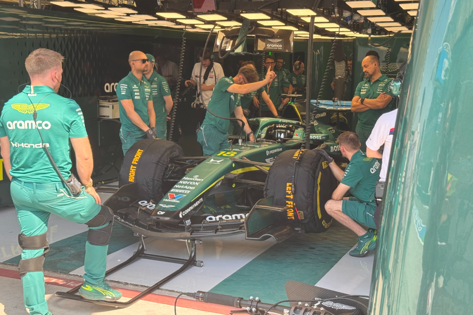 Michael Schumacher's 1991 used helmet, by Shoei. 