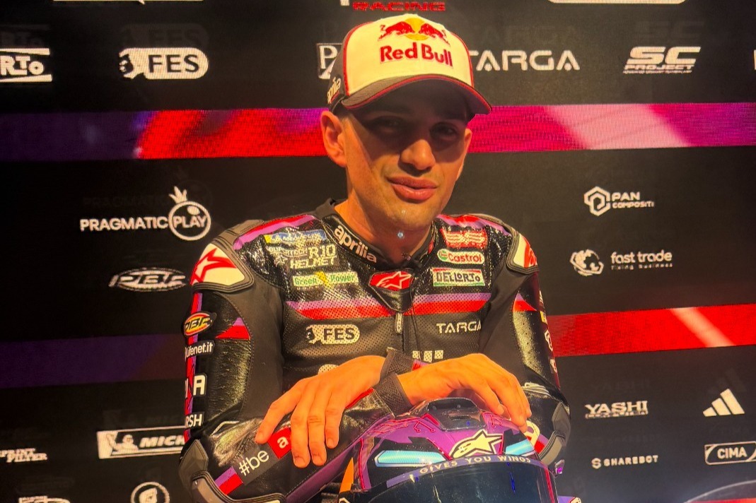 Jorge Martín en la presentación de Aprilia la semana pasada, en Milán