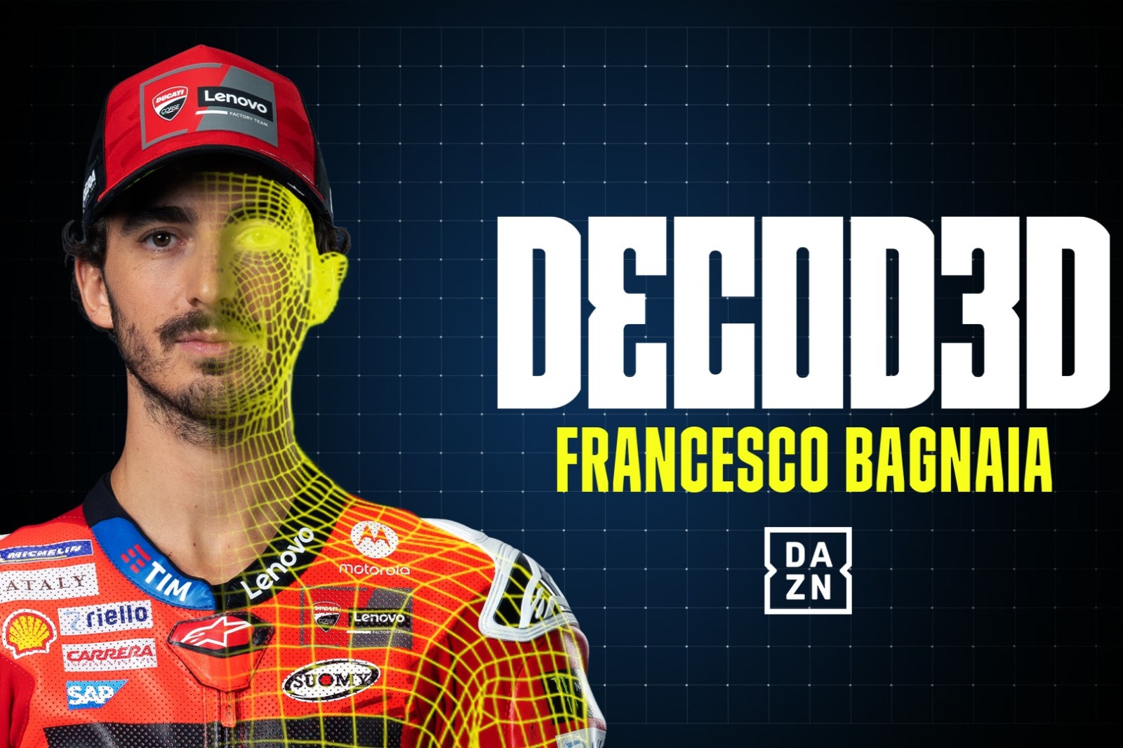 Portada del documental 'Decoded', de DAZN, sobre Pecco Bagnaia