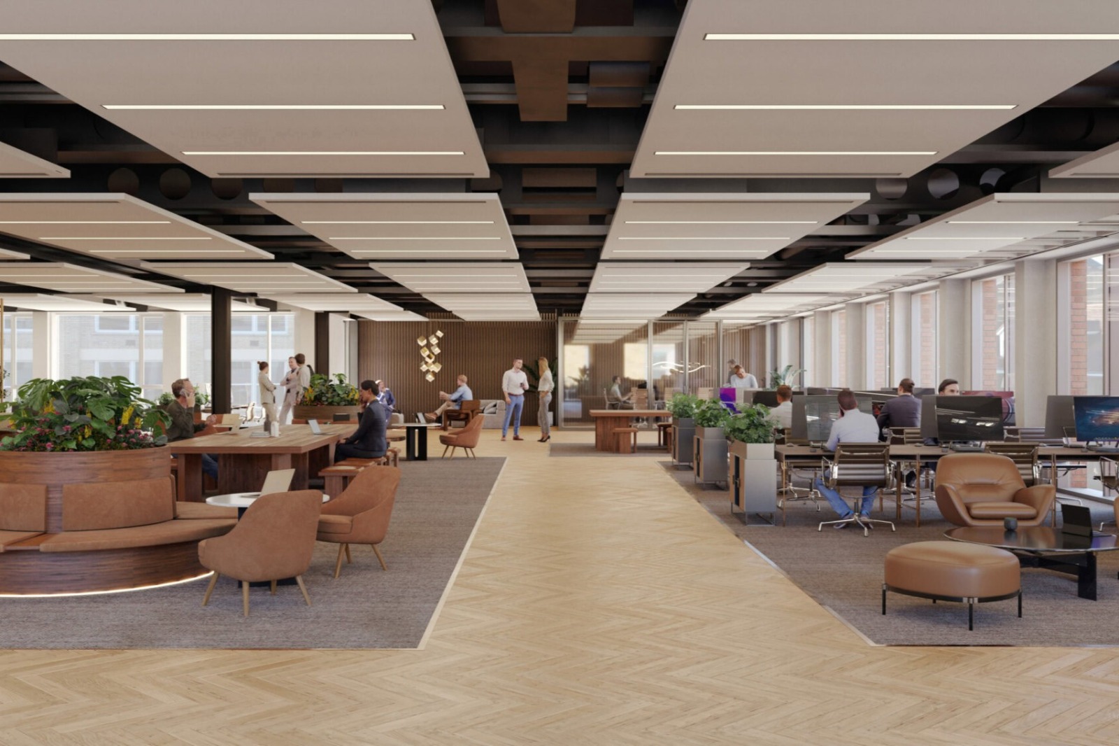 Het interieur van het nieuwe hoofdkantoor van FOM