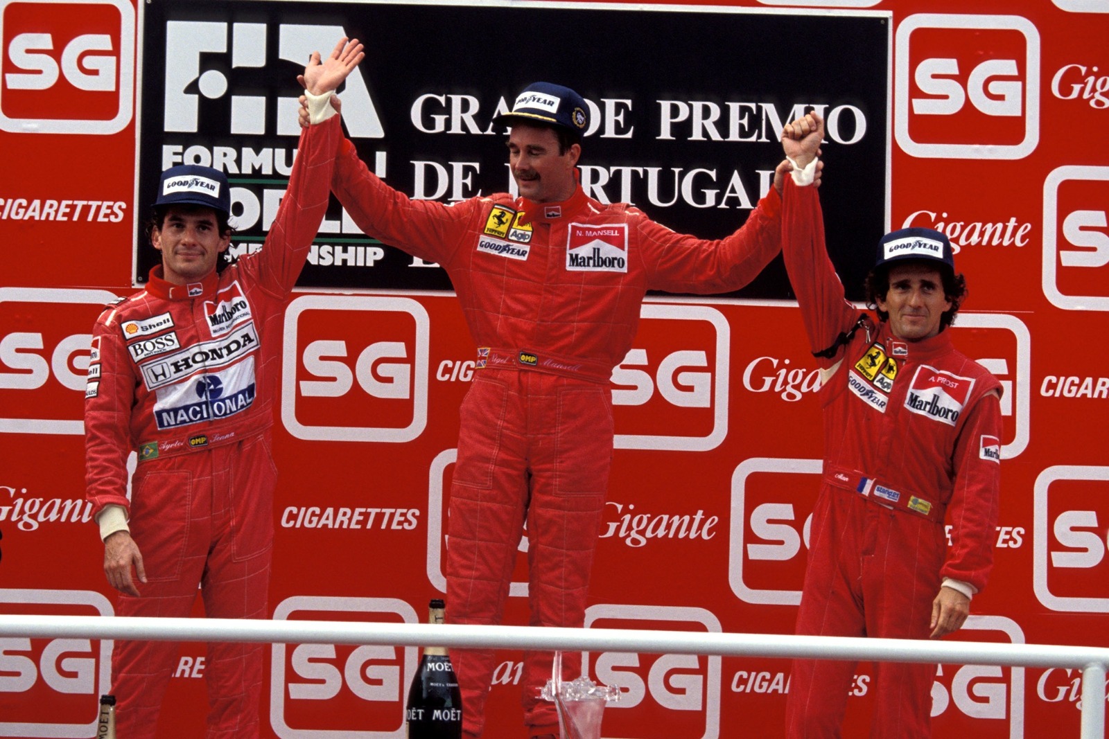 Prost's arrival at Ferrari from McLaren in 1990 meant Mansell had to give up priority treatment