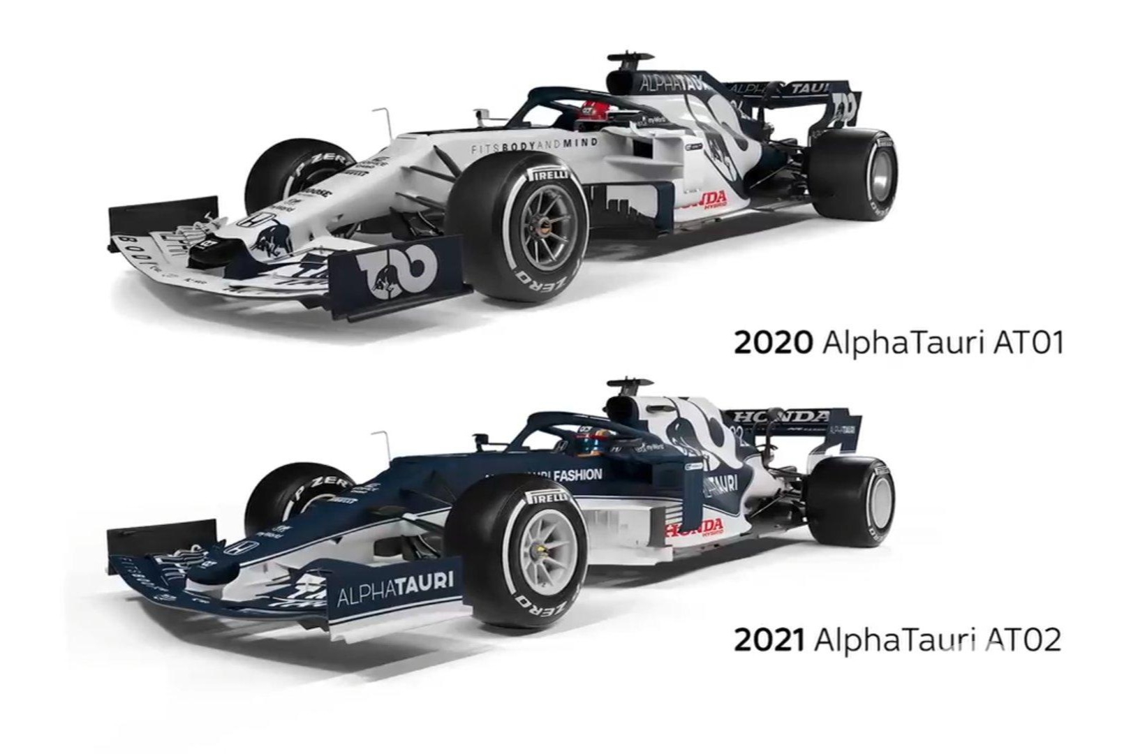 AlphaTauri AT01 vs AT02