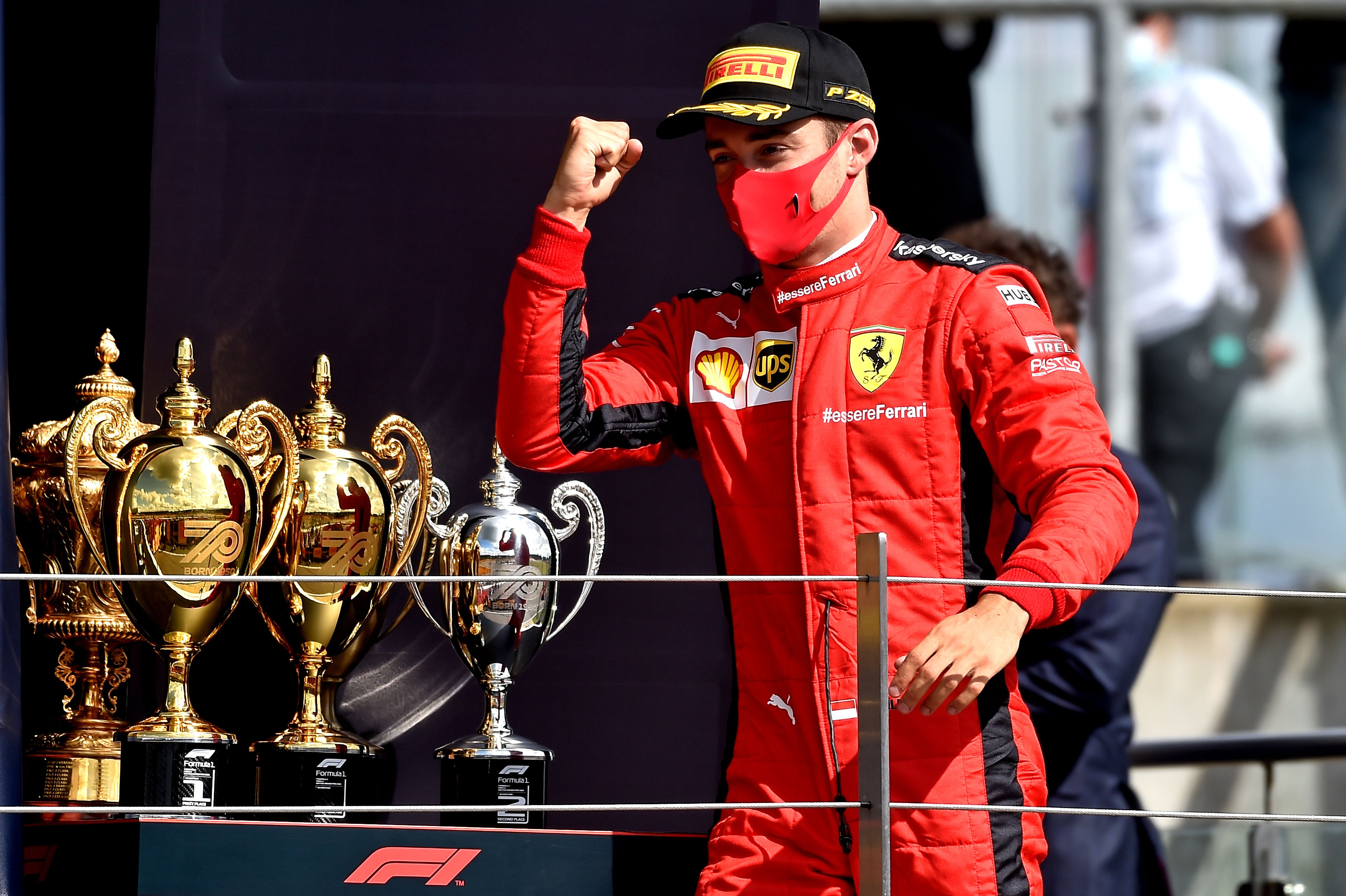 Charles Leclerc British GP podium 2020