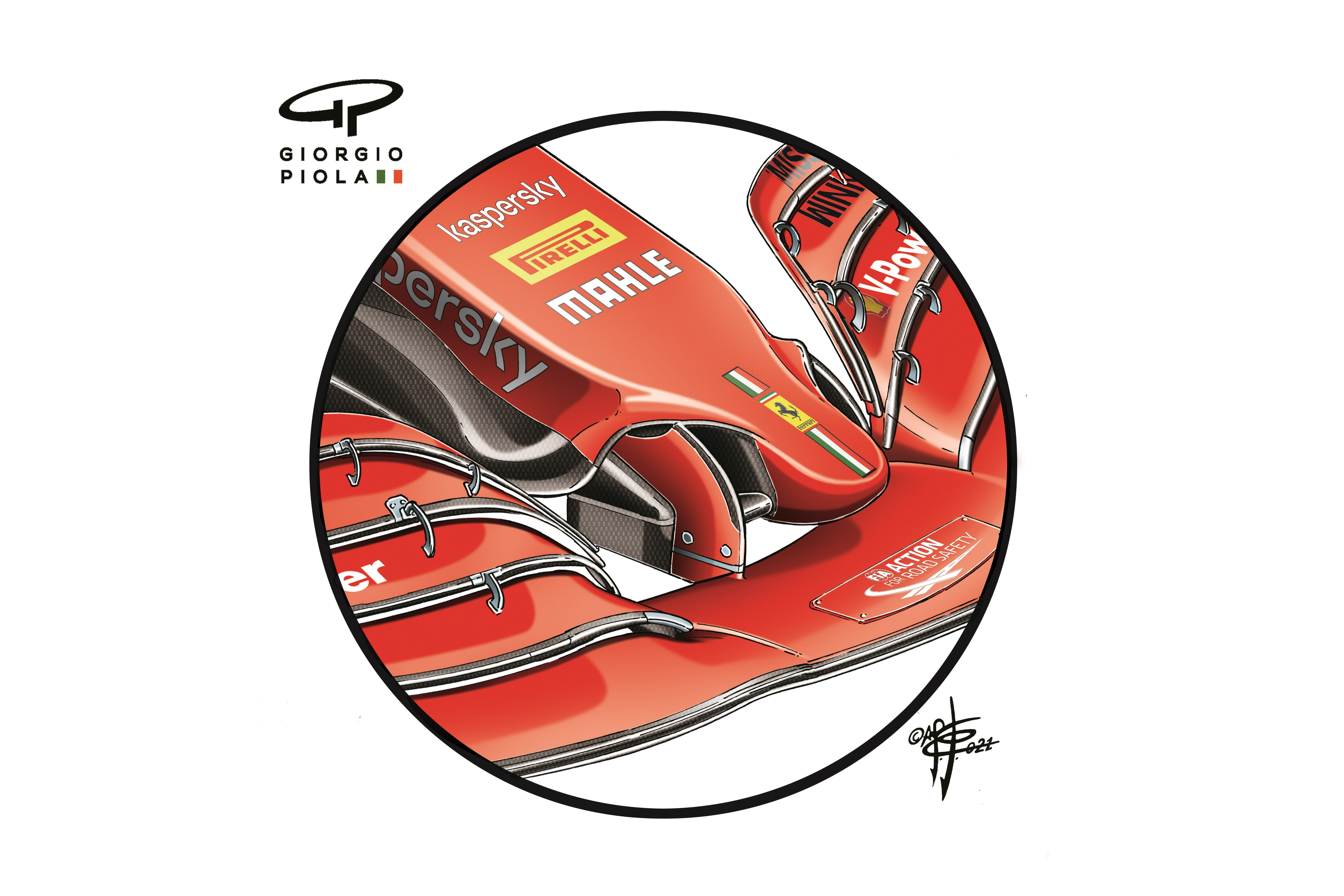 Ferrari SF21 nose