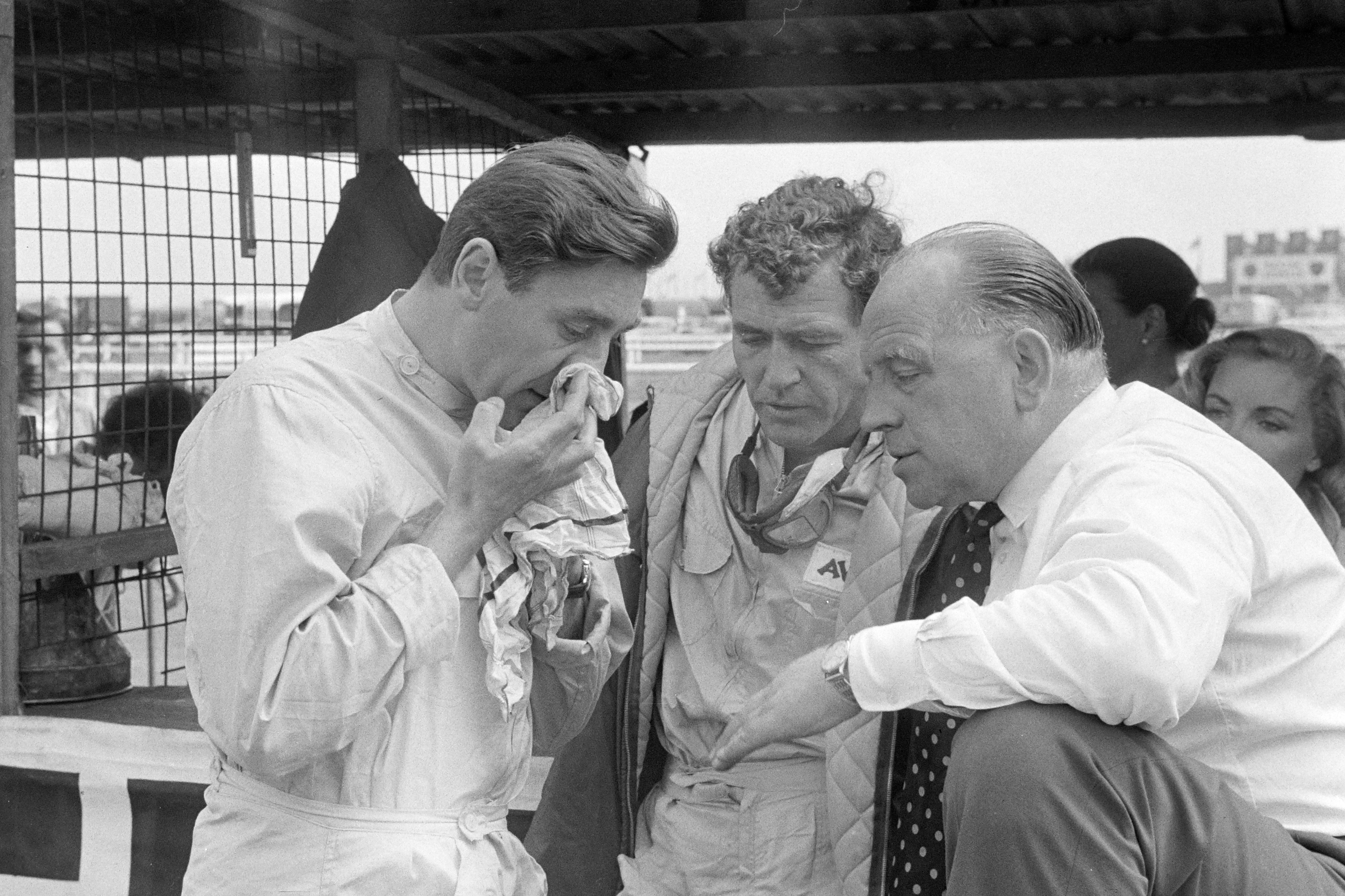 Roy Salvadori, Carroll Shelby, Reg Parnell 1959 British GP